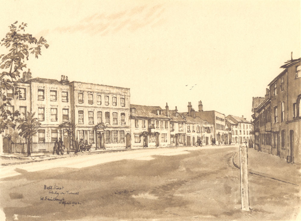 HENLEY-ON-THAMES. Bell Street. Oxfordshire. By W Fairclough 1948 old print